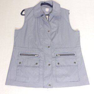 Peter Millar Large Womens Blue and White Check‎ Vest